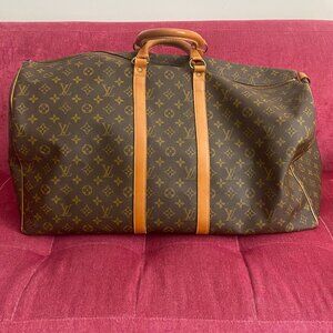 1960's Vintage Louis Vuitton Brown Multi Leather Large Handbag
